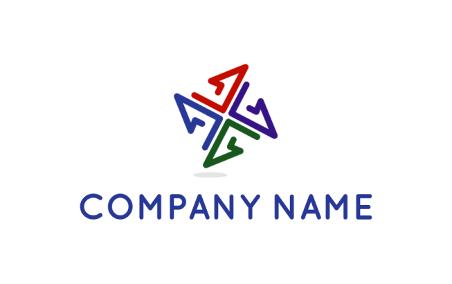 marketing logo icon arrows forming square - logodesign.net