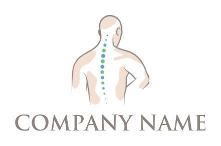 medical logo maker man with dotted spine
