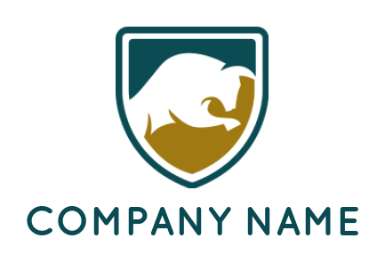 animal logo template bull in shield - logodesign.net