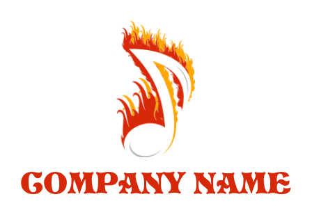create a music logo burning music note - logodesign.net