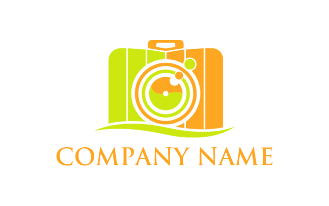 photography logo camera forming suitcase