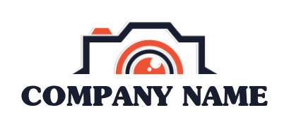 make a photography logo camera icon with lens