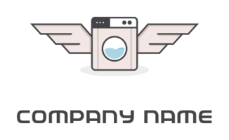 photography logo camera with wings