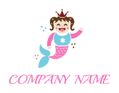 make a childcare logo cartoon mermaid princess - logodesign.net