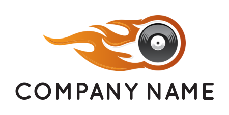 create a music logo CD inside the burning fire