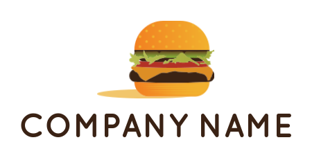 design a food logo cheese burger with lettuce and cheese - logodesign.net