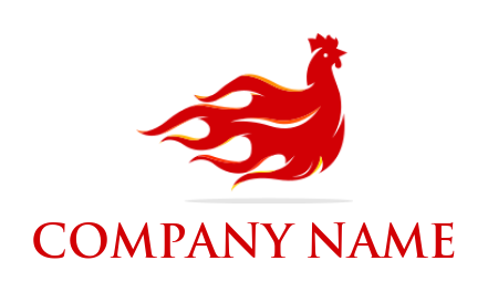 generate a restaurant logo of chicken flame 