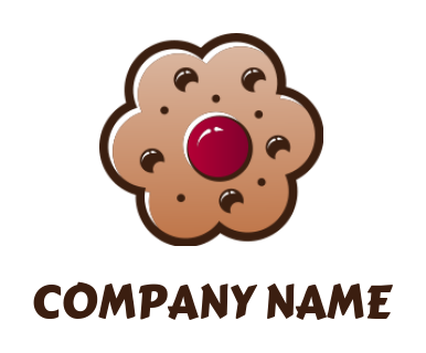 make a bakery logo chocolate cookie jelly dot