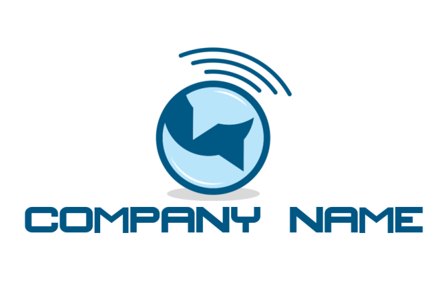 communication logo communication in circle wifi