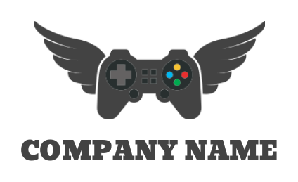 generate a games logo of controller with wings
