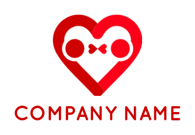 dating logo maker couple forming heart shape - logodesign.net