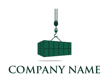 logistics logo icon of crane holding container