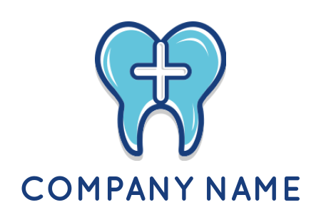 medical logo template cross inside tooth - logodesign.net
