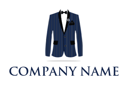 make an apparel logo dinner jacket with bow tie - logodesign.net