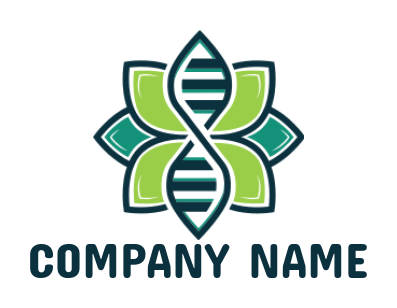 make a medical logo DNA helix in leaves - logodesign.net