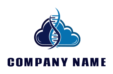 generate a medical logo DNA in clouds - logodesign.net