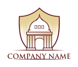 attorney logo dome court building merged shield