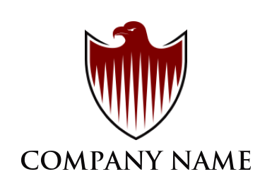 design an insurance logo eagle incorporated with shield 