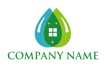 cleaning logo water drops with window