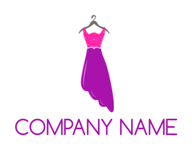 fashion logo maker evening dress on hanger - logodesign.net