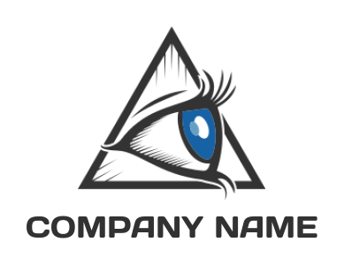 medical logo icon eye inside triangle
