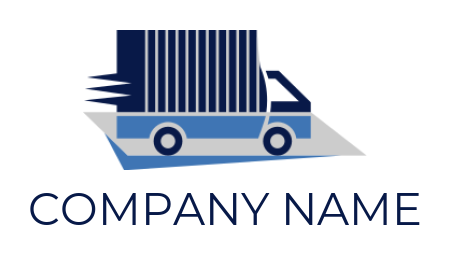 logistics logo template fast delivery truck