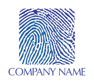 create an employment logo finger print in square - logodesign.net