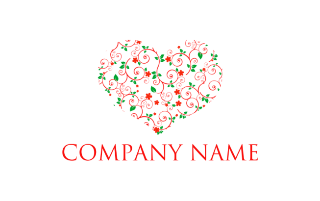 create a matchmaking logo floral heart
