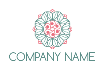 spa logo template floral ornamental mandala