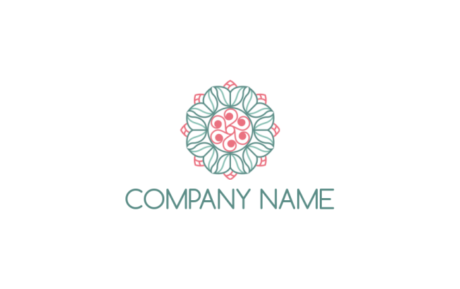 spa logo template floral ornamental mandala