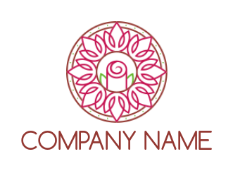 make a spa logo ornamental mandala