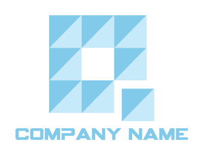 create a home improvement logo glass triangles