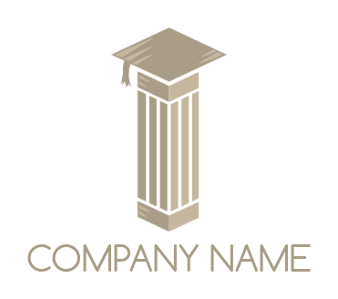 make an education logo law grad hat on column