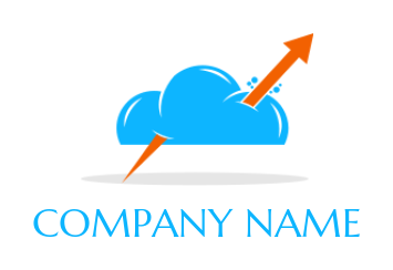 investment logo icon graph arrow in cloud - logodesign.net