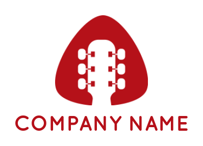 make a music logo guitar negative space - logodesign.net