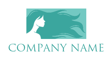 make a beauty logo hair care woman with hair