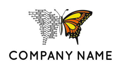 generate a pet logo half tech butterfly - logodesign.net