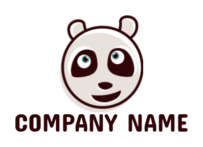 pet logo template happy panda face - logodesign.net