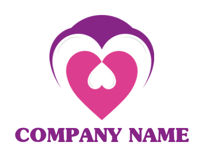 make a dating logo heart inside another heart
