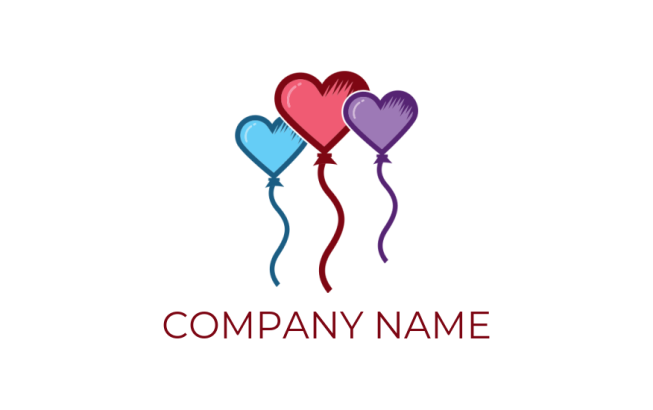 make a dating logo heart shape party balloons