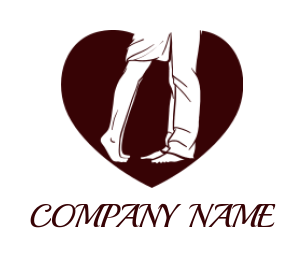 dating logo maker heart with matchmaking couple