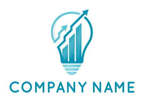 investment logo arrow incorporated bulb and bars