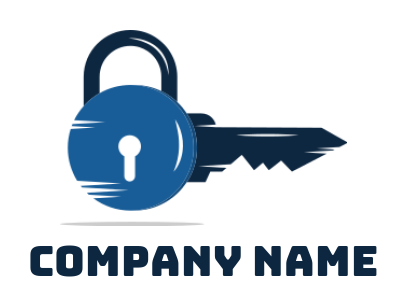 generate a security logo icon key and padlock
