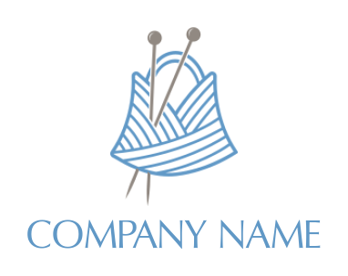 create an apparel logo knitting needles in handbag - logodesign.net