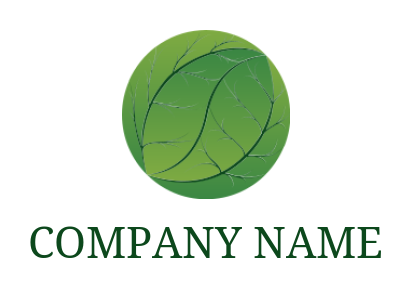 landscape logo leaves with roots inside circle