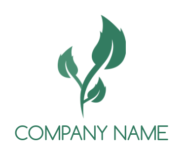 create a landscape logo nature leaves plant 