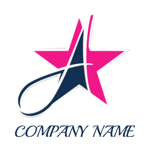 Generate a Letter A logo incorporated with star