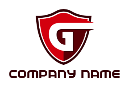 Create a Letter G logo incorporated with shield