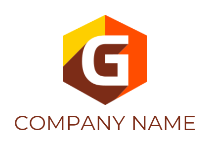 Make a Letter G logo inside polygon