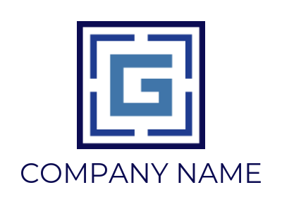 Generate a Letter G logo inside frame